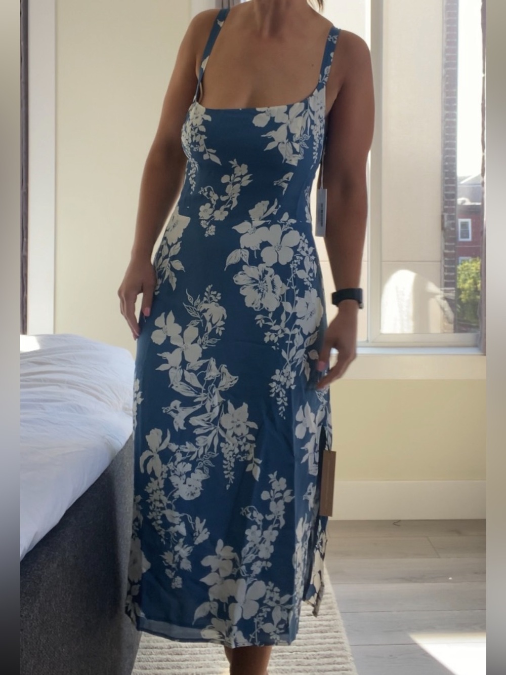 Reformation Besse Cyanotype Midi Dress - Picture 2 of 5